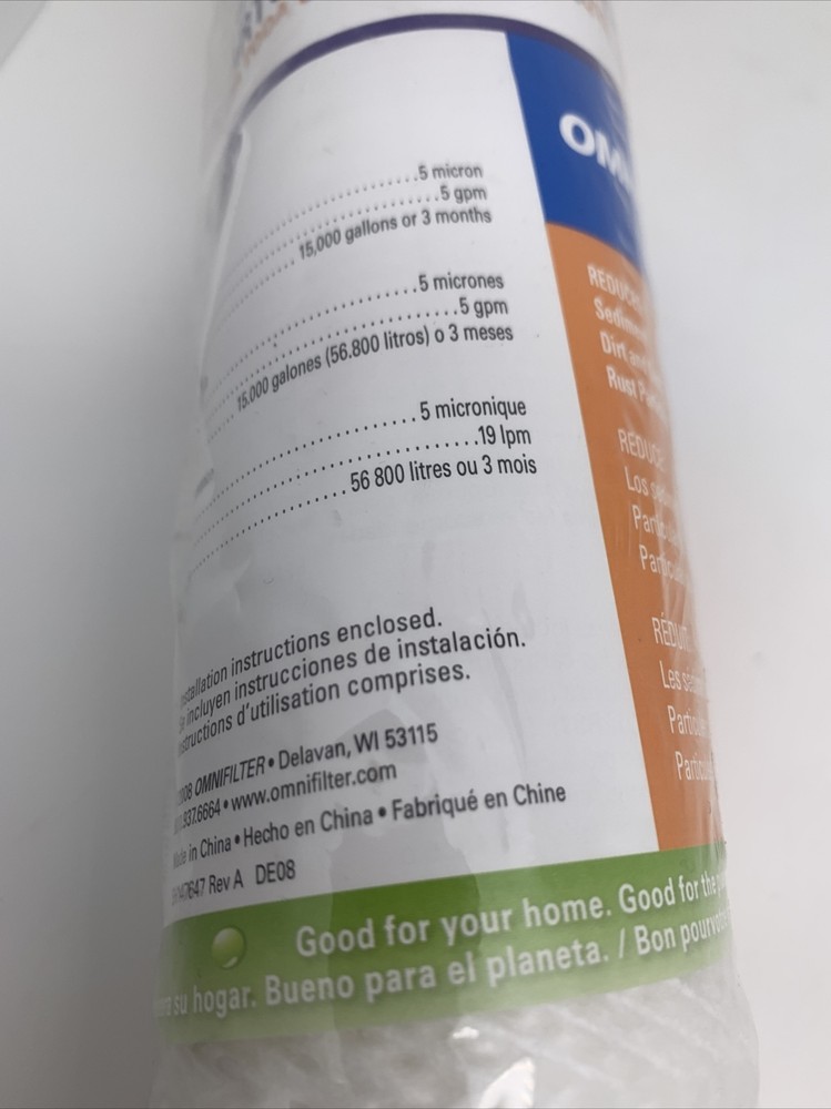 OMNIFILTER WHOLE HOUSE FILTER CARTRIDGE RS5-DS