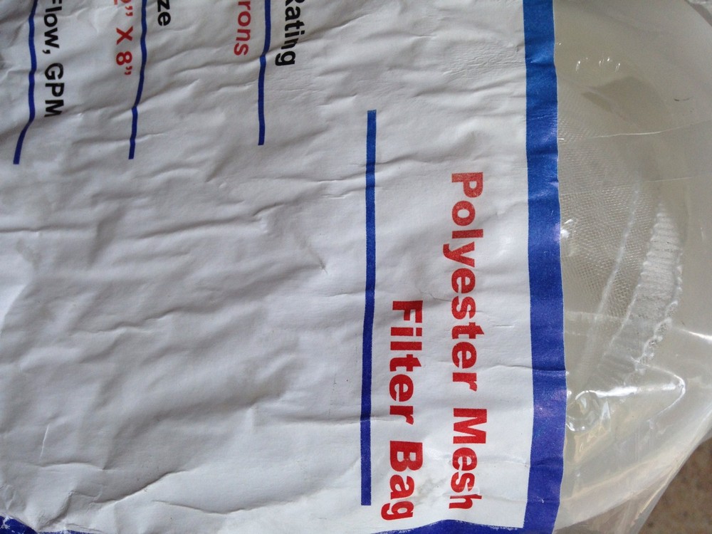 Filter Bag, Poly Mesh, 400 Microns, PK 5 - 1EUE6 Grainger 4 3/32 By 8