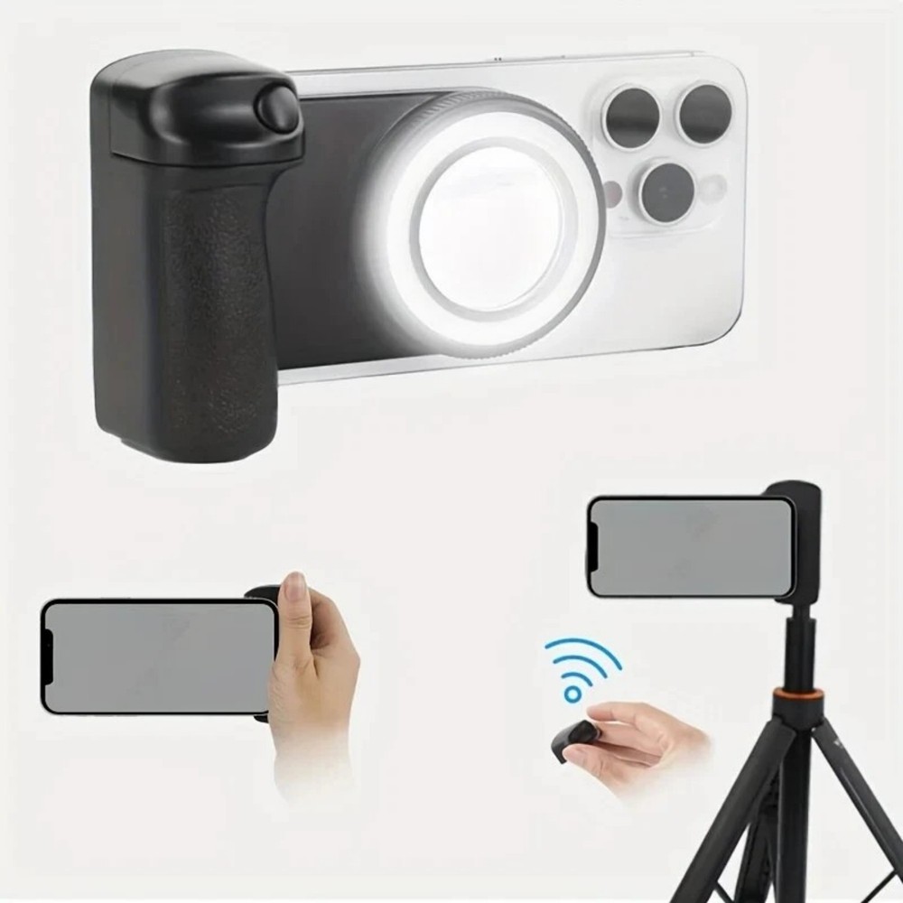Smartphone Camera Shutter Grip Bluetooth Selfie Handle Photo Stabilizer Remote N