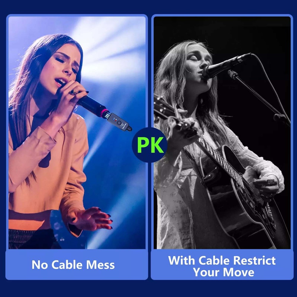 Audio Transmitter&Receiver Wireless Microphone Adapter Versatile Applications