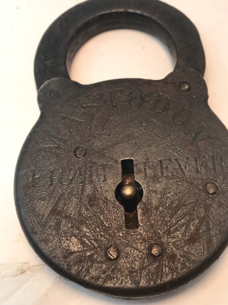 Vintage Antique Eagle Mastodon Eight Lever padlock