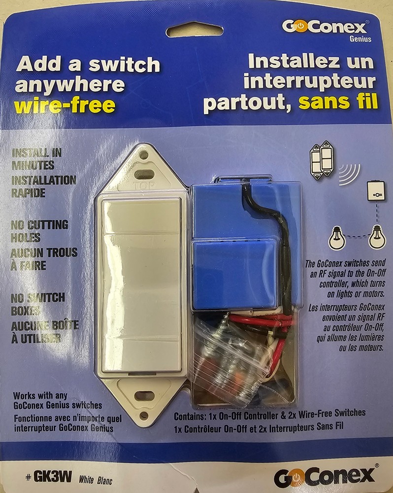 NEW Levven GoConex Wireless Light Switch & Dimmer Controller Kit White