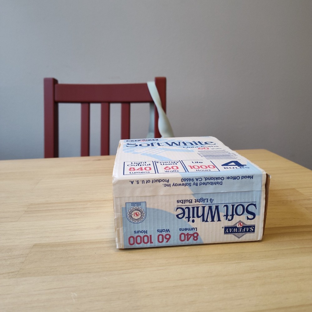 Vintage 90's Safeway Lightbulbs, Unused