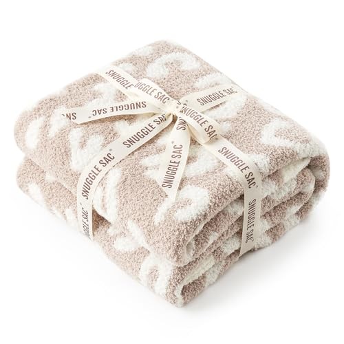 Leopard Throw Blanket for Couch Bed Sofa 50x60 Throw(50"x60") Leopard Beige