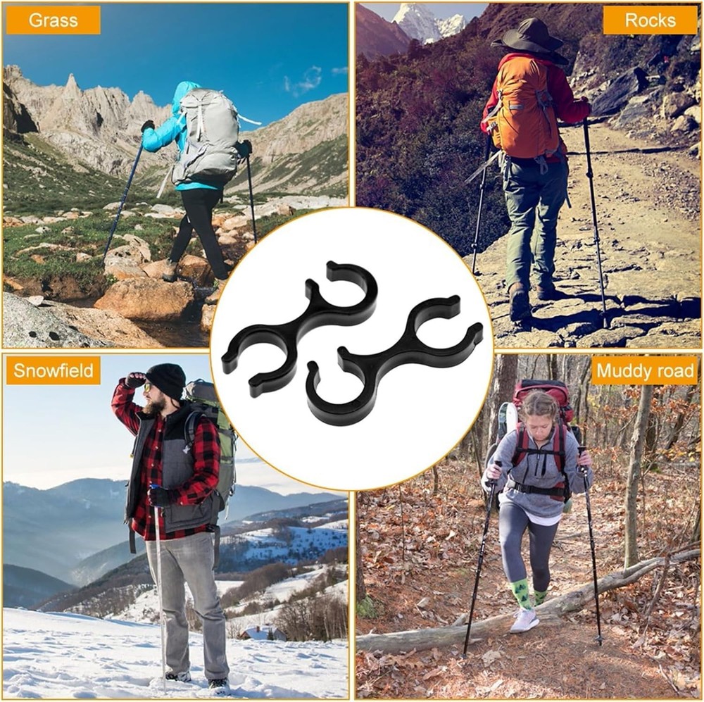 Durable Trekking Pole Tips Set with Snow & Mud Baskets for Ultimate Stability