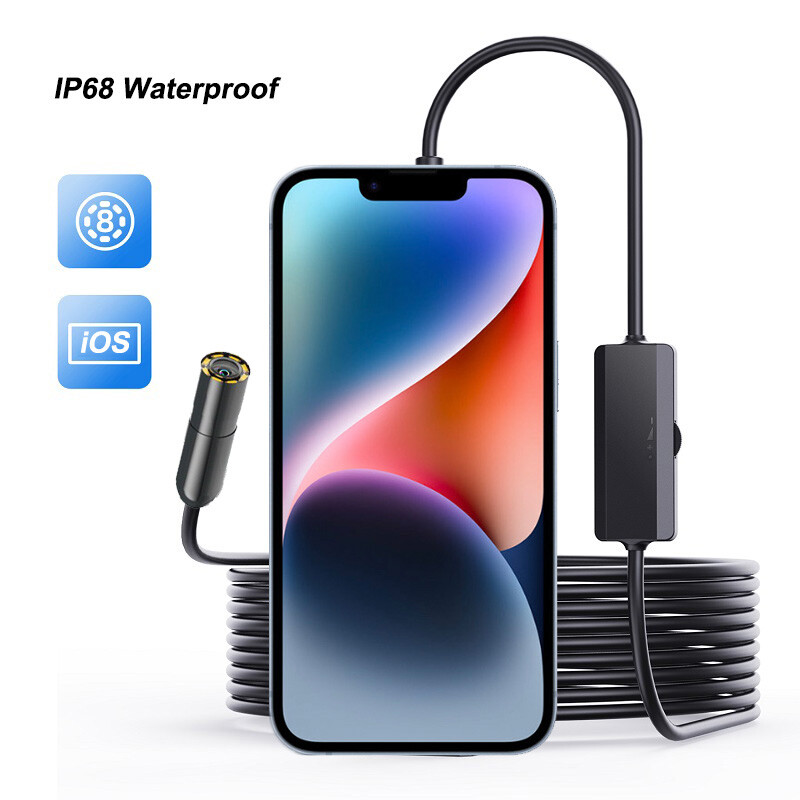 1/2/3/5M Endoscope Android iPhone Type-C Borescope Waterproof Inspection Camera
