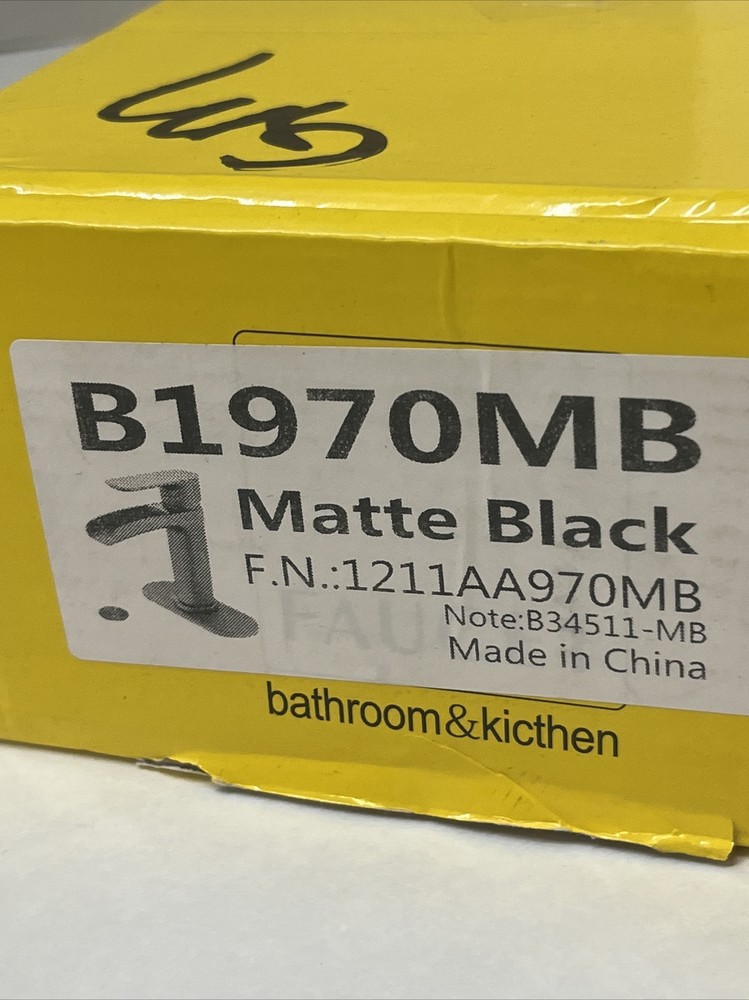 Bathroom Waterfall Faucet Matte Black B1970MB
