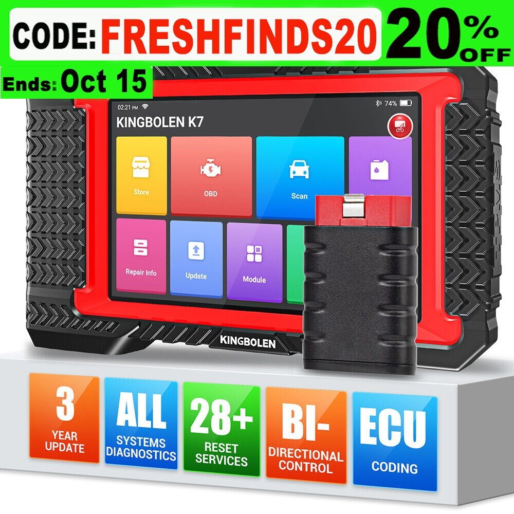 KINGBOLEN K7 Car OBD2 Bidirectional Scanner Full System Diagnostic ECU Coding