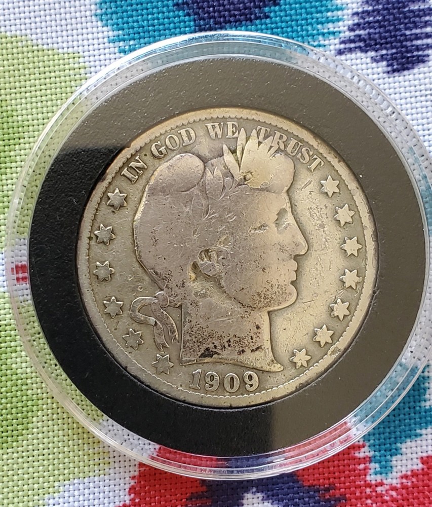 1909 P Silver Barber Half Dollar 50c