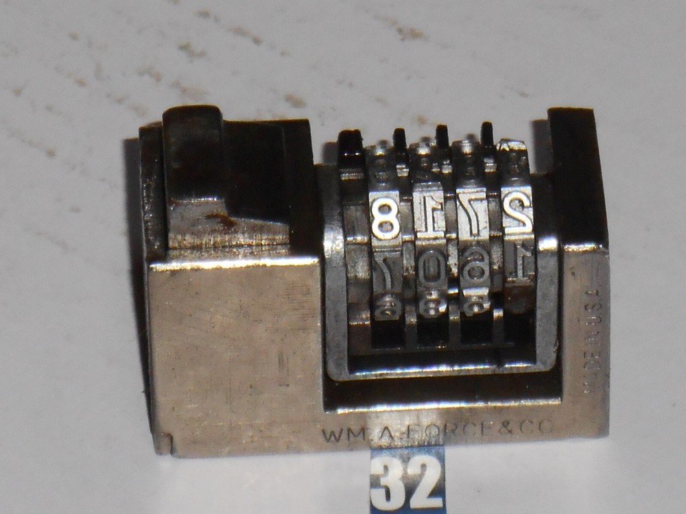 WMA | REVERSE letterpress numbering machine | 32