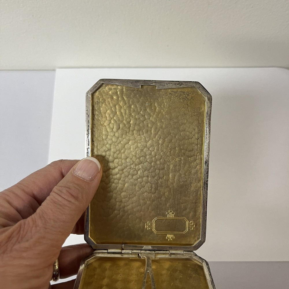 Vintage Sterling Silver 119 grams Cigarette Case Monogram "SE"