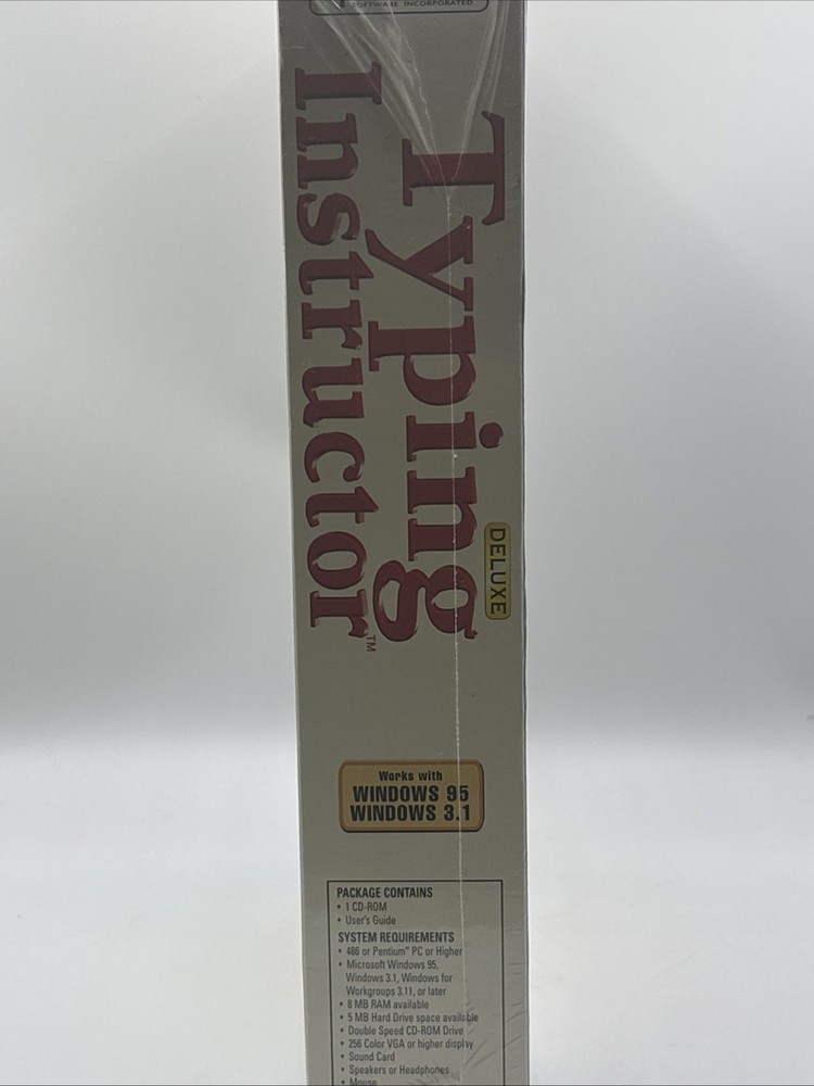 Vintage Typing Instructor Deluxe PC CD-ROM | Learn Touch Typing | Windows |