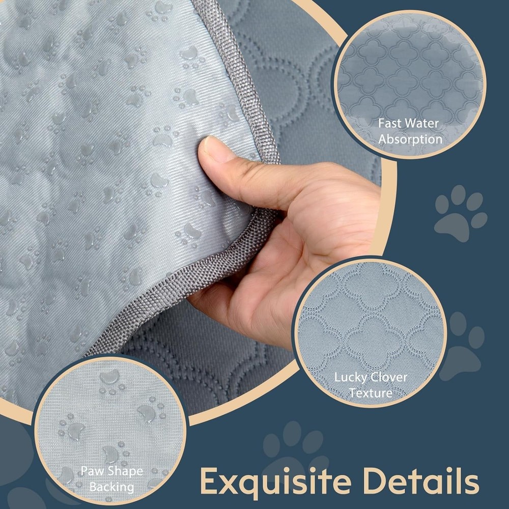 Multi-Size Washable Pee Pads - 4 Pack for Small Animals, Efficient Odor Control
