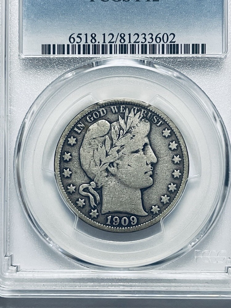 1909-S Barber Half Dollar PCGS F12
