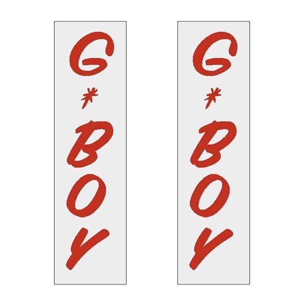 G-BOY Script - RED Vertical decal pair