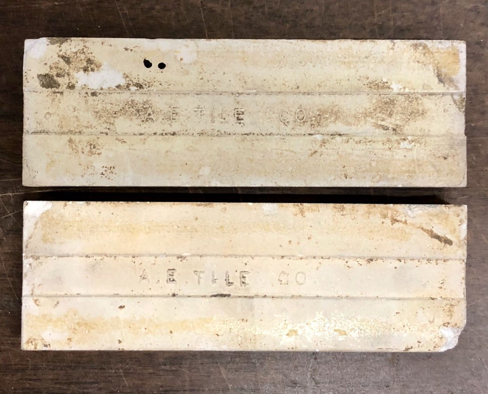 Vintage American Encaustic Decorative Border Tile Set=2