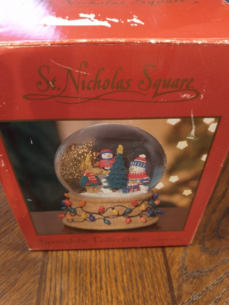 St. Nicholas Square Snowglobe Collection. Used in Box.