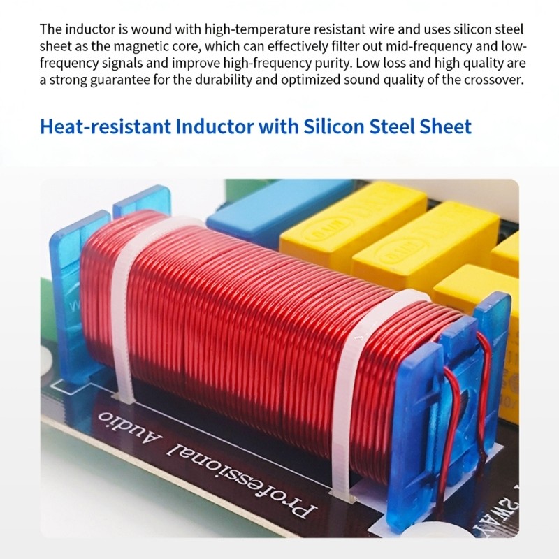 400W Treble 2 Way Frequency Divider Speaker Filter Circuit Adjustable Frequency