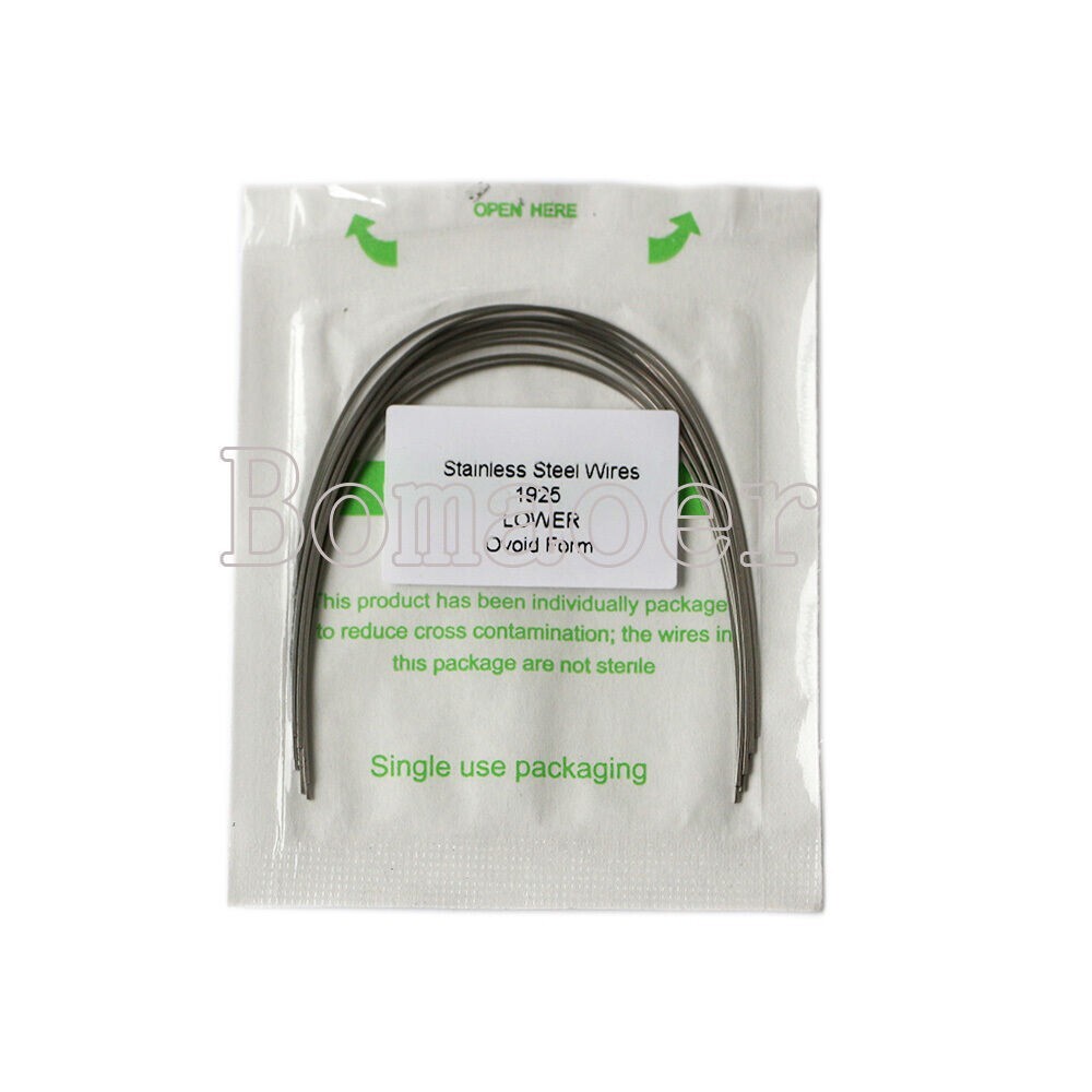 5-100 packs Hot orthodontic 19×25 Lower stainless steel Rectangular arch wire