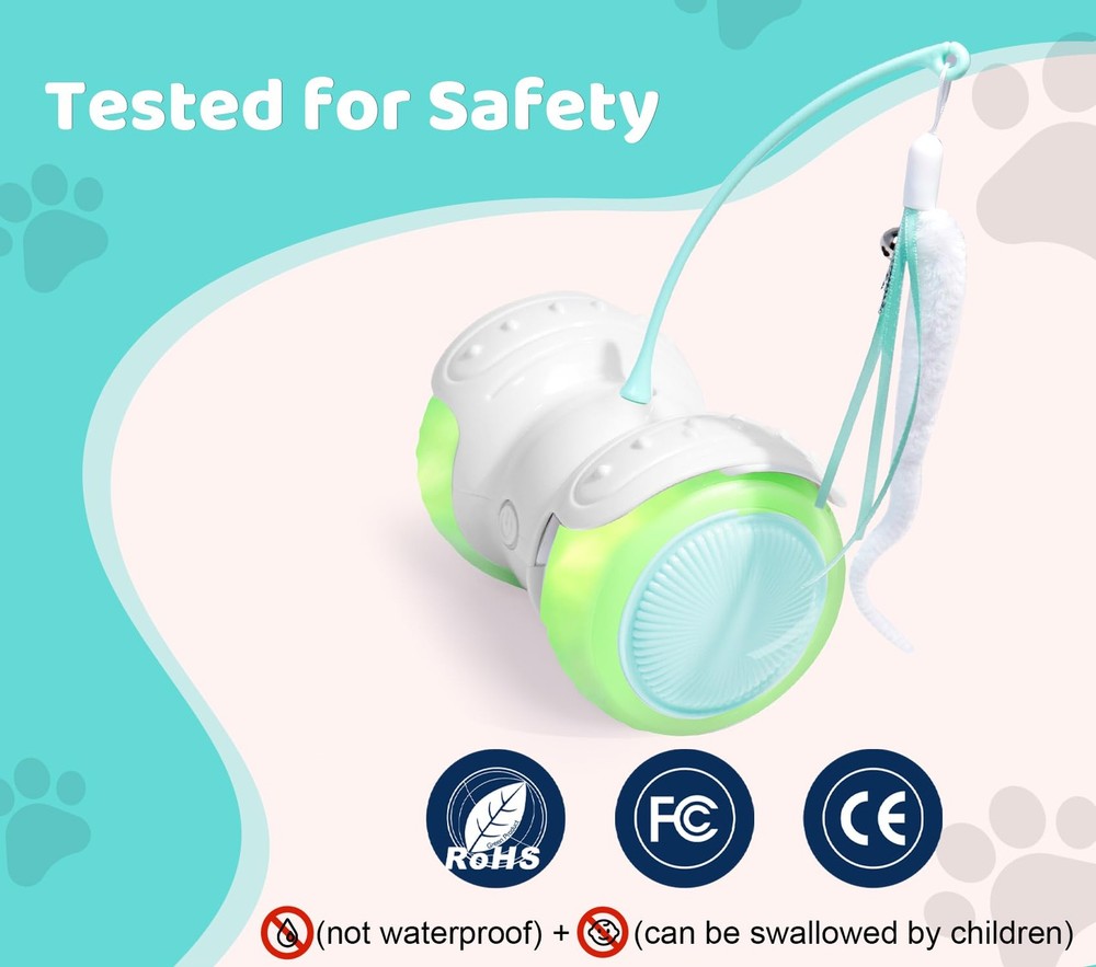 Remote Control Cat Toy with Auto Mode - Interactive Cat Toy Feather for Indoo...