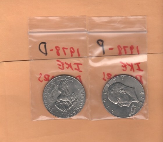1978P & 1978D Eisenhower Dollar Coins. Two very nice coins!