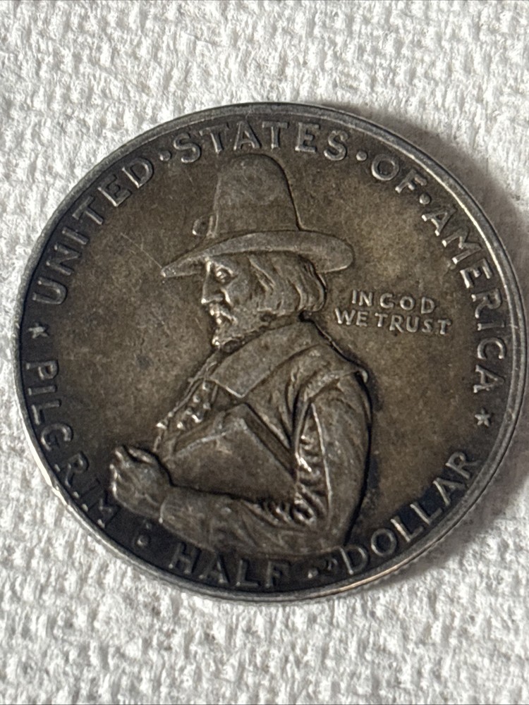 1920 Pilgrim Commemorative Silver Half Dollar 50C