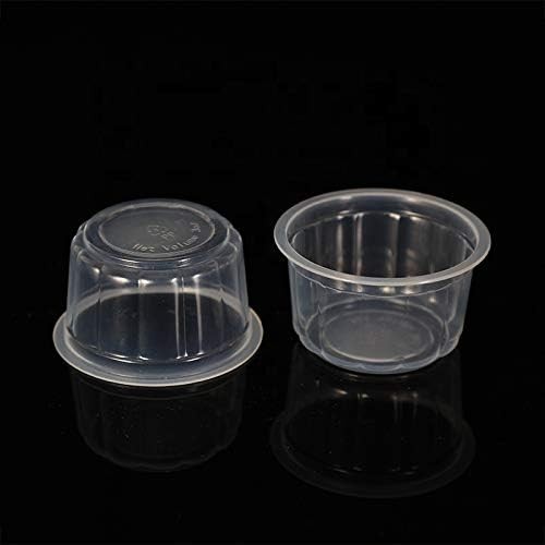 50PcS 150ml PE material plastic cup with lid pudding yogurt sauce sampling ca...