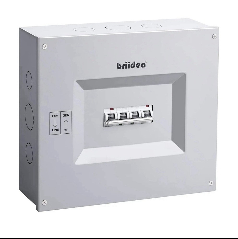 Briidea Transfer Panel (60A/60A) Transfer Switch for Portable Generator | New