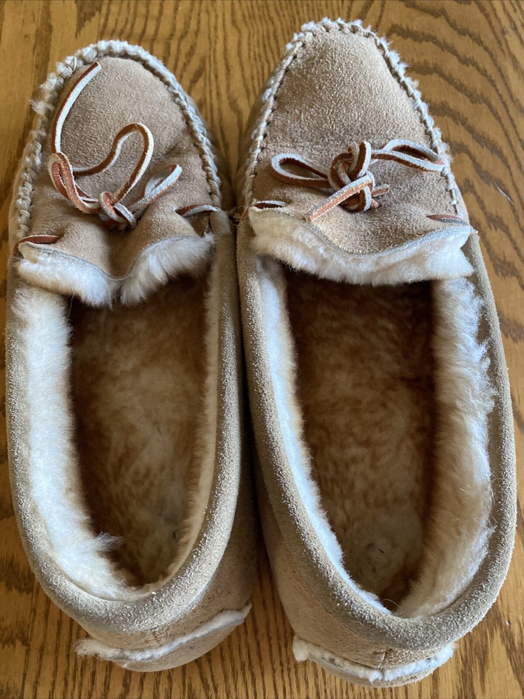 Men's TRACKER Genuine Suede Leather with Shearling Lining SLIPPERS, Size 11D