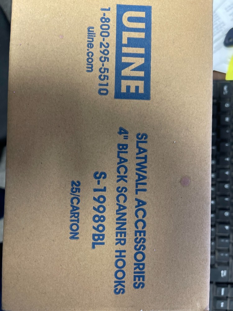 Uline Slatwall 4" scanner Hook
