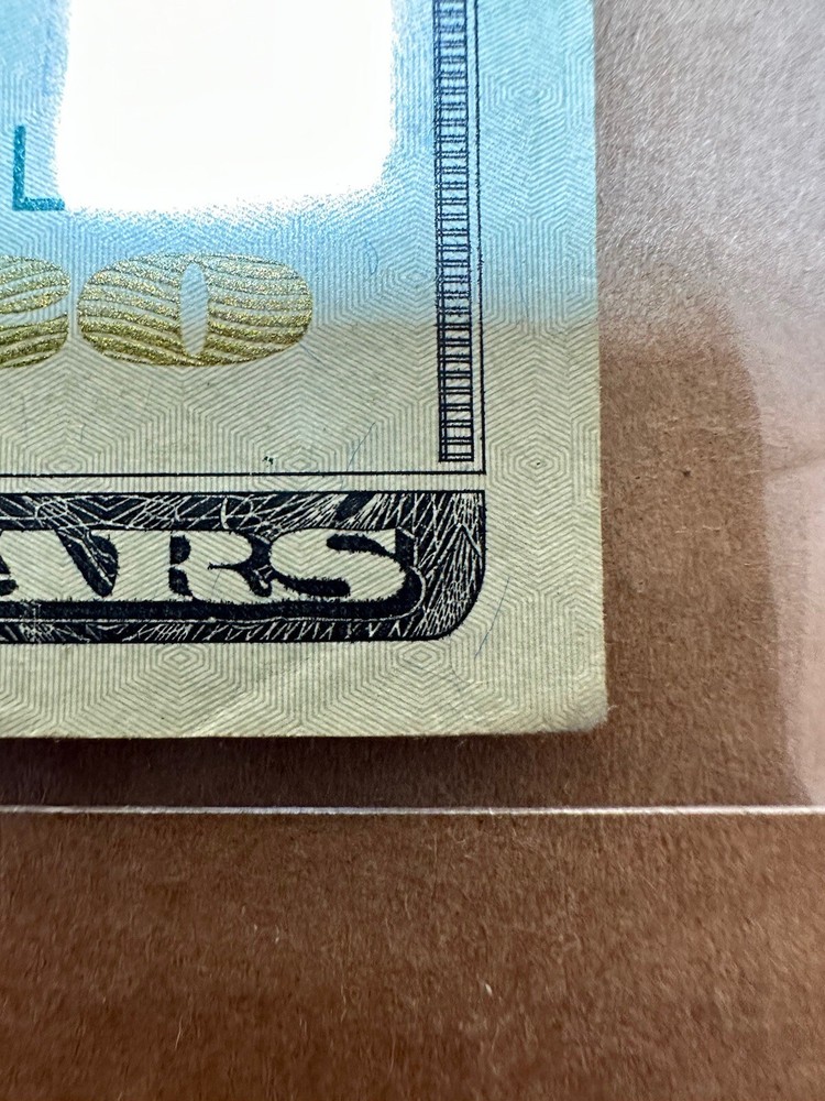 $20 BILL INK MARK ERROR RARE