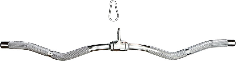Lat Cable Machine Attachment Curl Pulldown Barbell Revolving Bar, Multi-Exercise