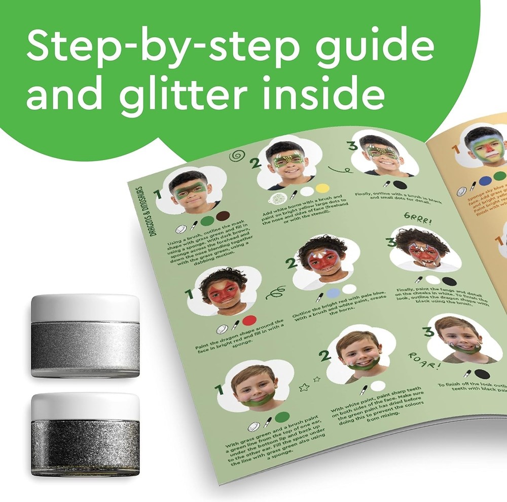 Easy-to-Use Face Painting Set with Step-by-Step Guide