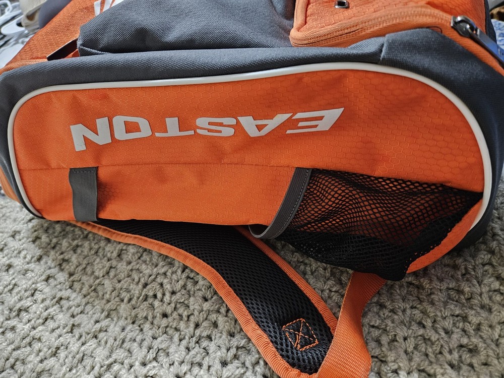 Easton Baseball Bat Bag Backpack Orange Black