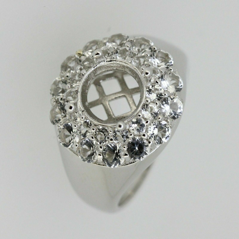Sterling Silver Semi Mount Ring Setting Round RD 8x8mm