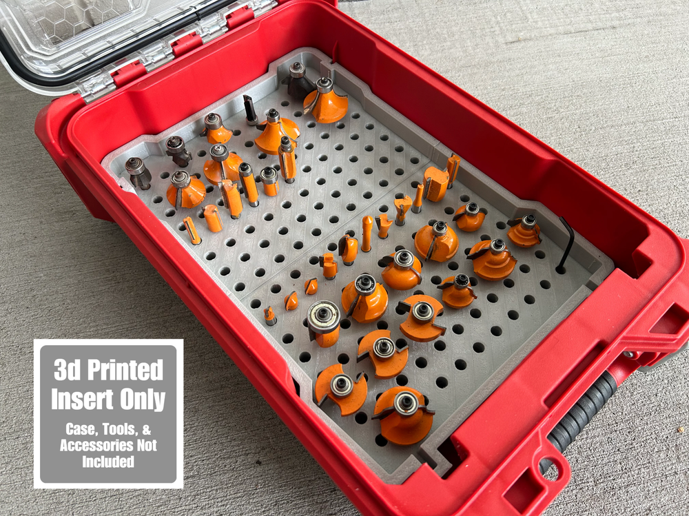 Router Bit Organizer Insert for Milwaukee Packout (Insert Only)