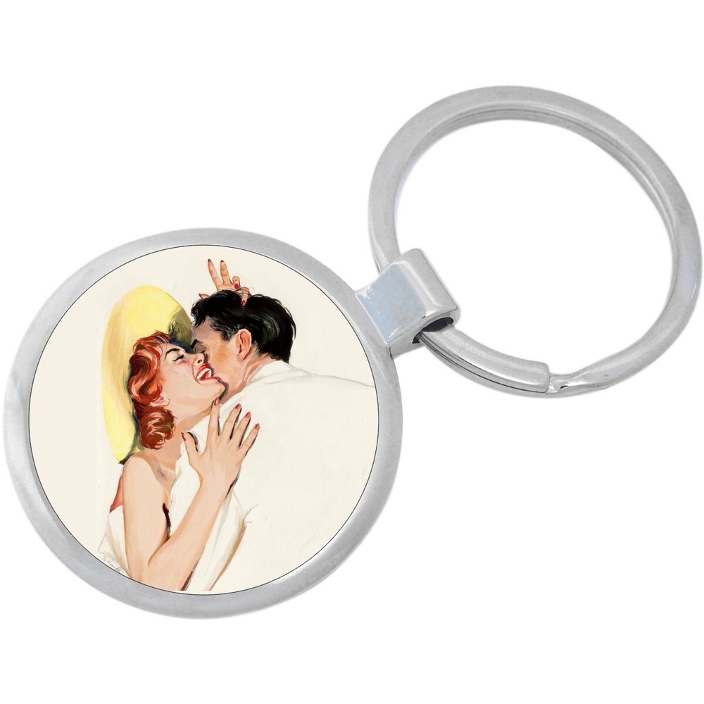 Happy Embrace Keychain - Includes 1.25 Inch Loop for Keys or Backpack