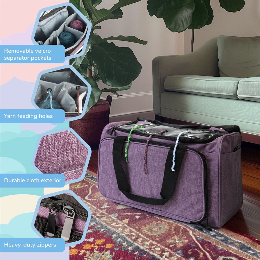 JubileeYarn Rectangular Fabric Yarn Storage Tote Bag