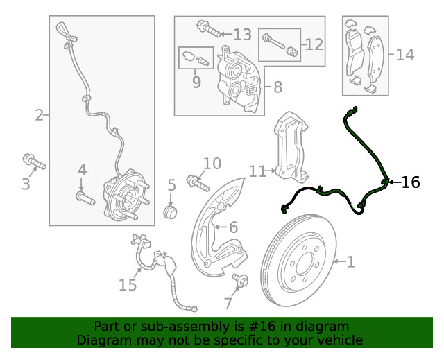 Genuine Ford ABS Wheel Speed Sensor HL3Z-2C204-B
