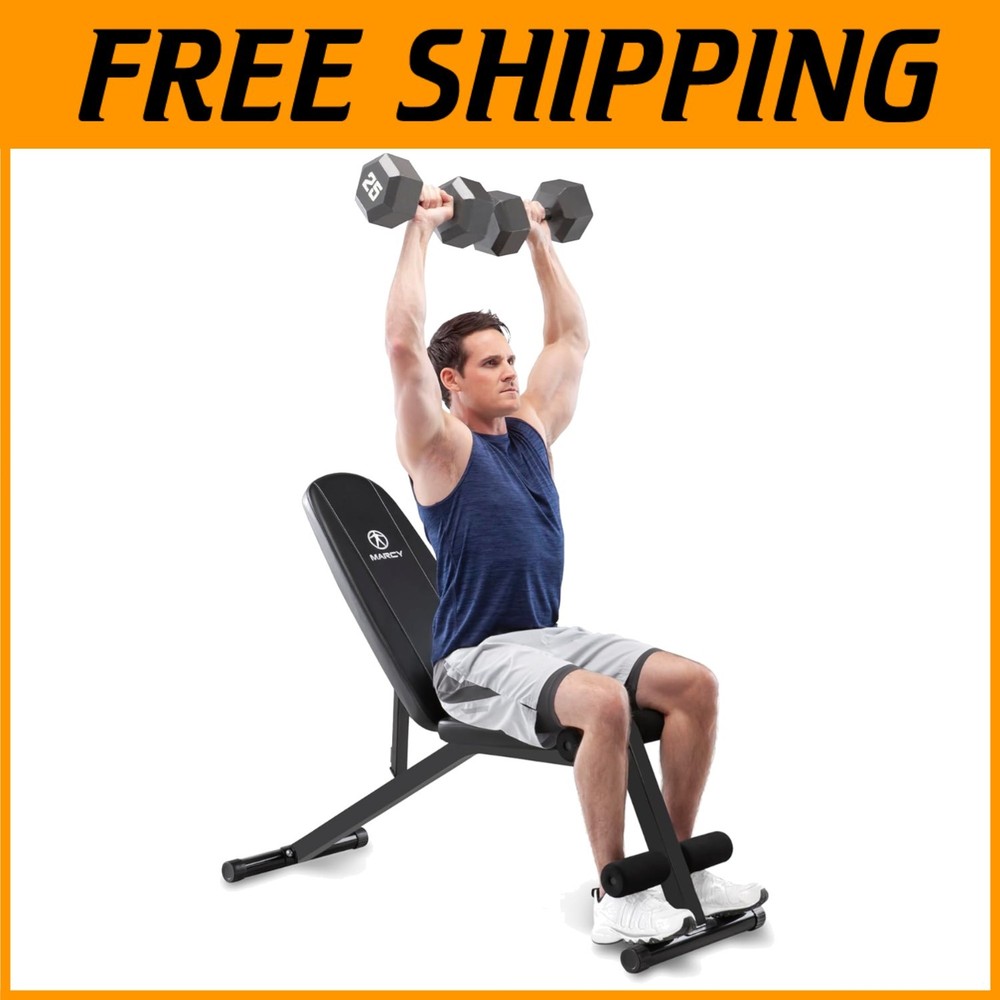 Marcy Adjustable Utility Bench for Full-Body Workouts