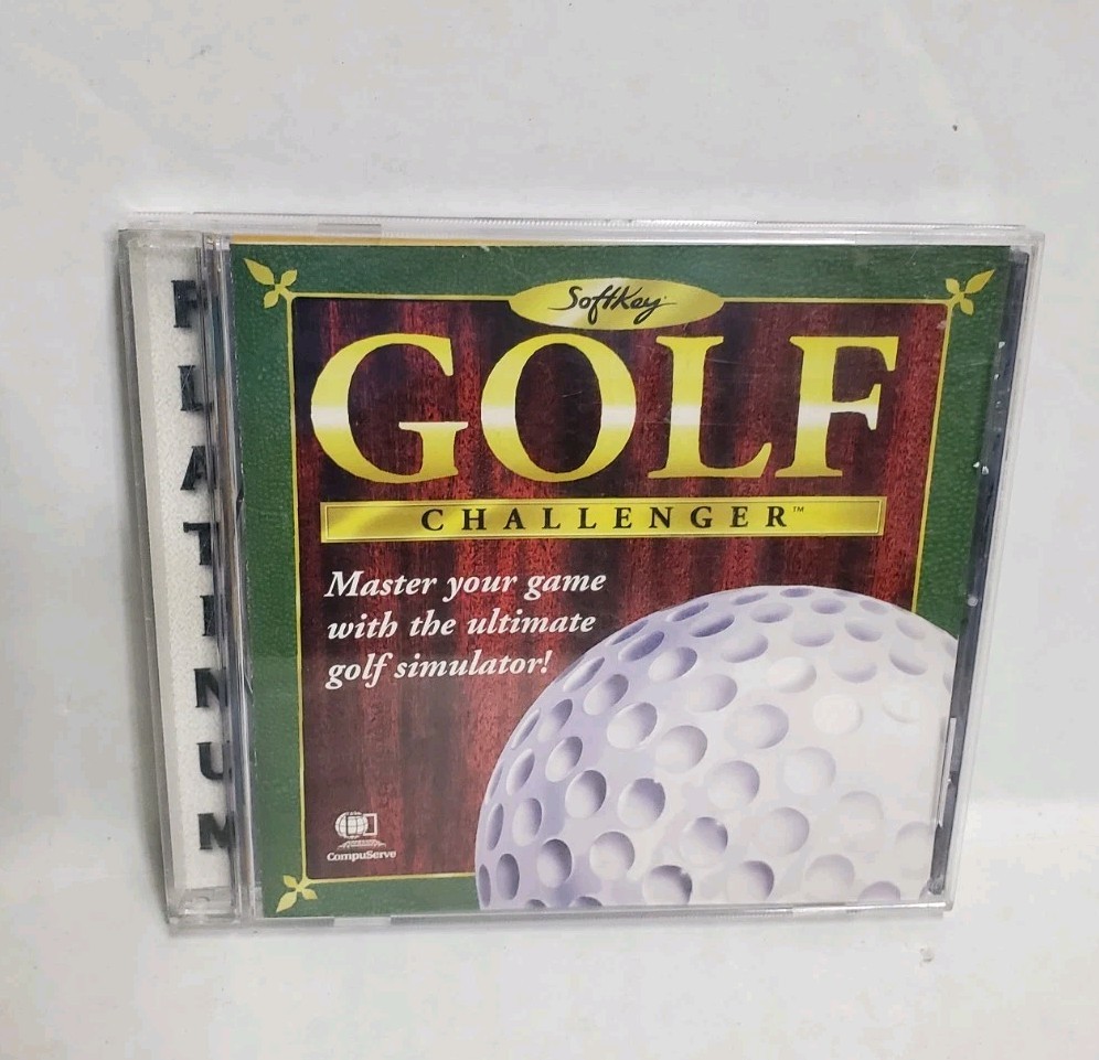 GOLF Simulator 3D CHALLENGER CD-ROM  Dos 5.0 PC GAME 1996 SOFTKEY CORE