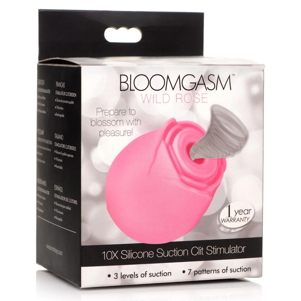 Blooomgasm Bloomgasm Wild Rose 10X Suction Clit Stimulator - Pink