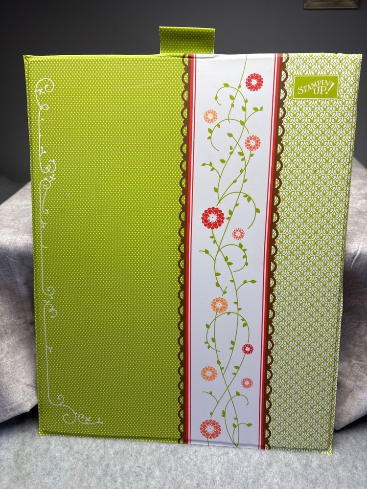 Stampin Up! Decorative Green & Floral Patterned Organization Folder