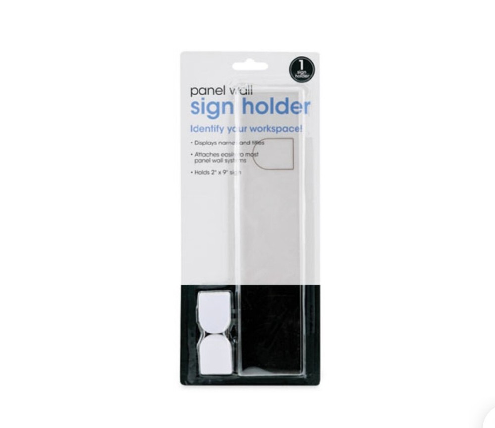 ADVANTUS People Pointer Panel Wall Sign Holder, 9 x 2 Inches, Clear Acrylic