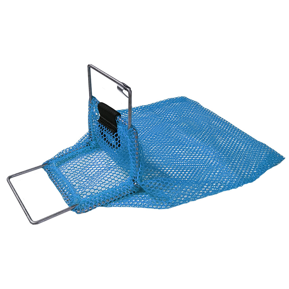 Galvanized Wire Handle Mesh Catch Bag with D-Ring, Approx. 10x15