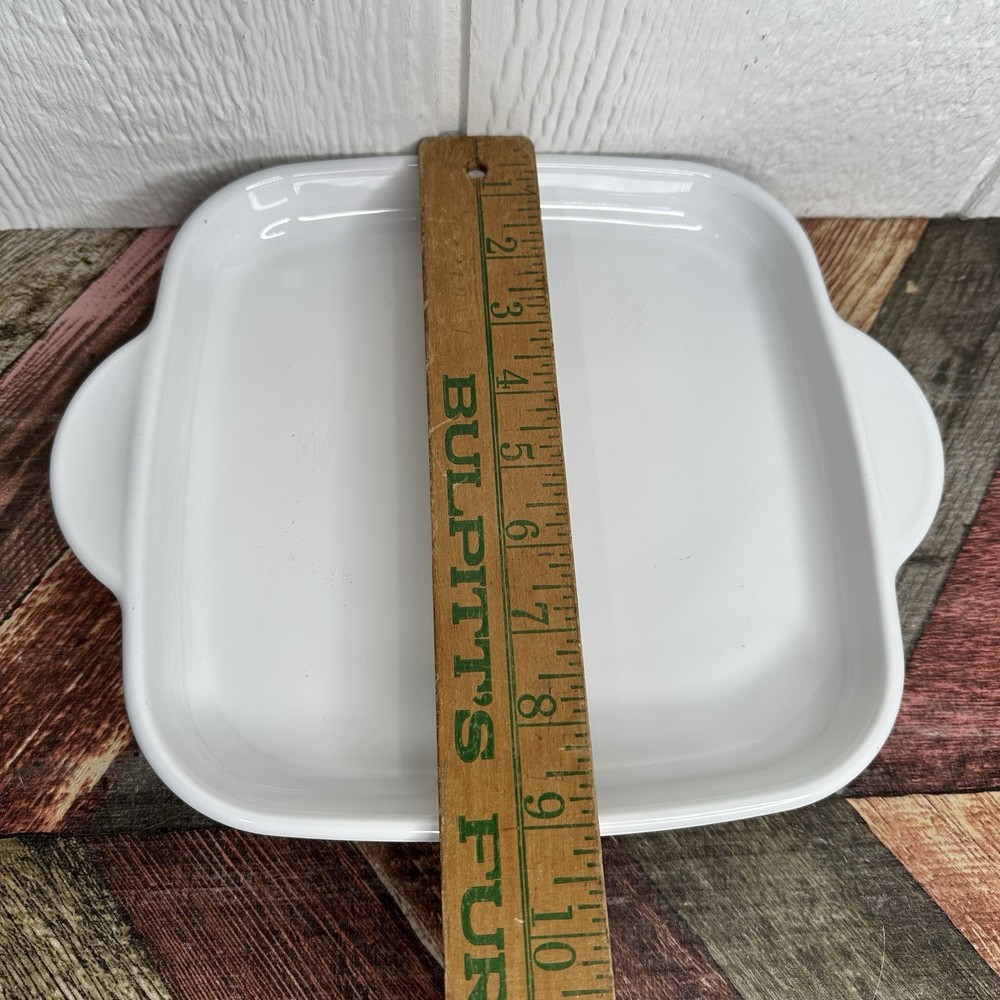 Corning Ware "Microwave Plus" MW-85 Footed Browning Grill 8 1/2" Square WHITE