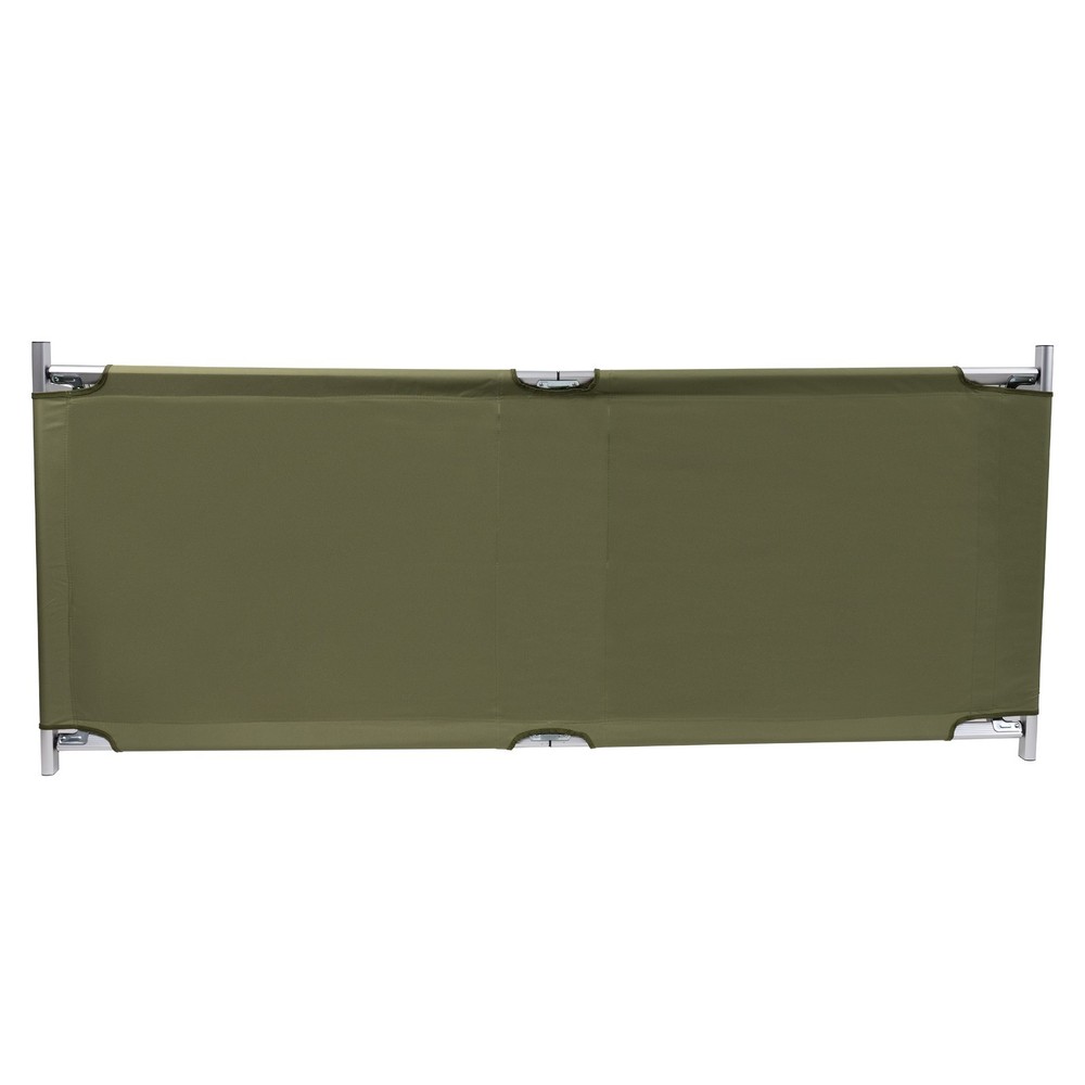 Olive Drab Oversized Aluminum Folding Cot Large Camping Sleeping Travel GI Type