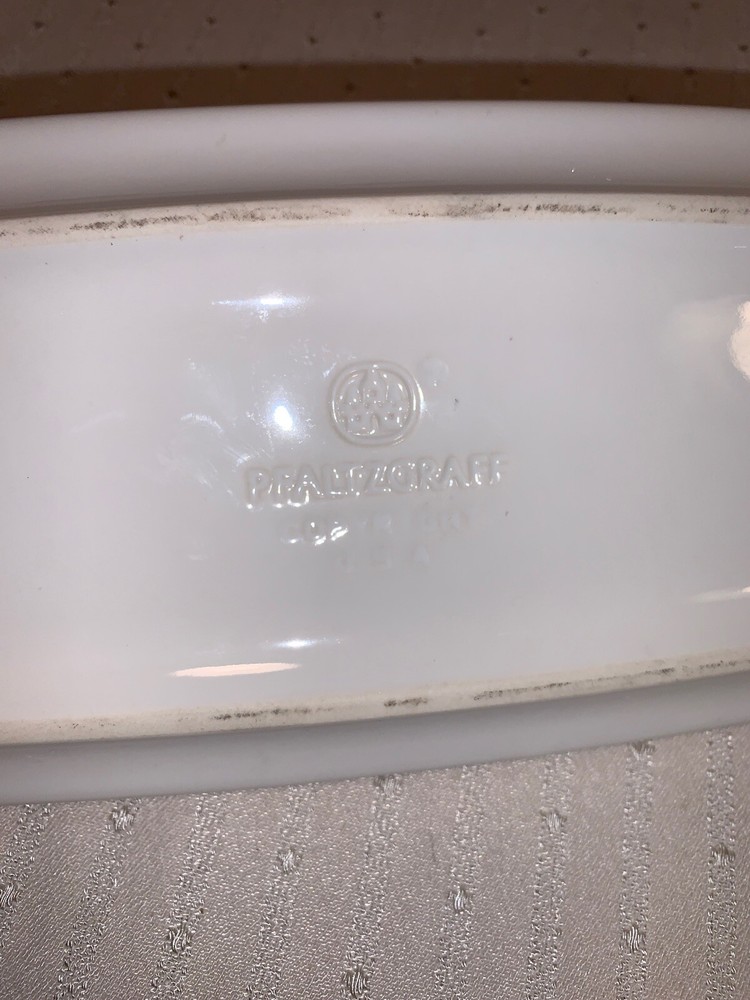 White Butter Dish Phaltzgraff Country Design Stoneware Solid