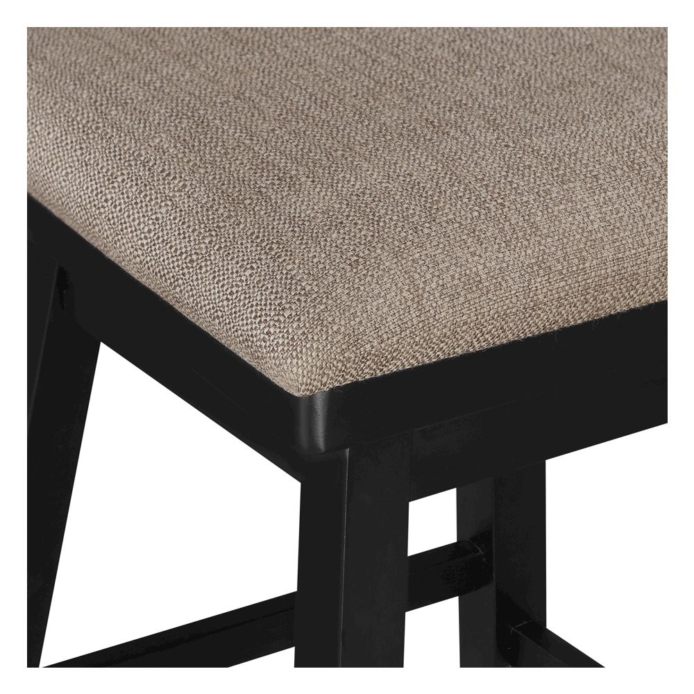 24in Brookline Swivel Barstool Pure Black