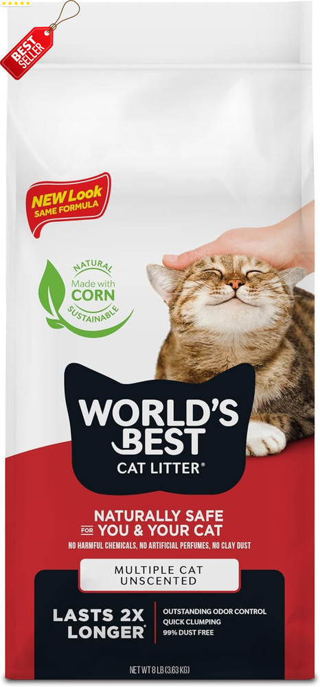 Multi Cat Litter 8lb Unscented Flushable Quick Clumping 99% Dust Free - US